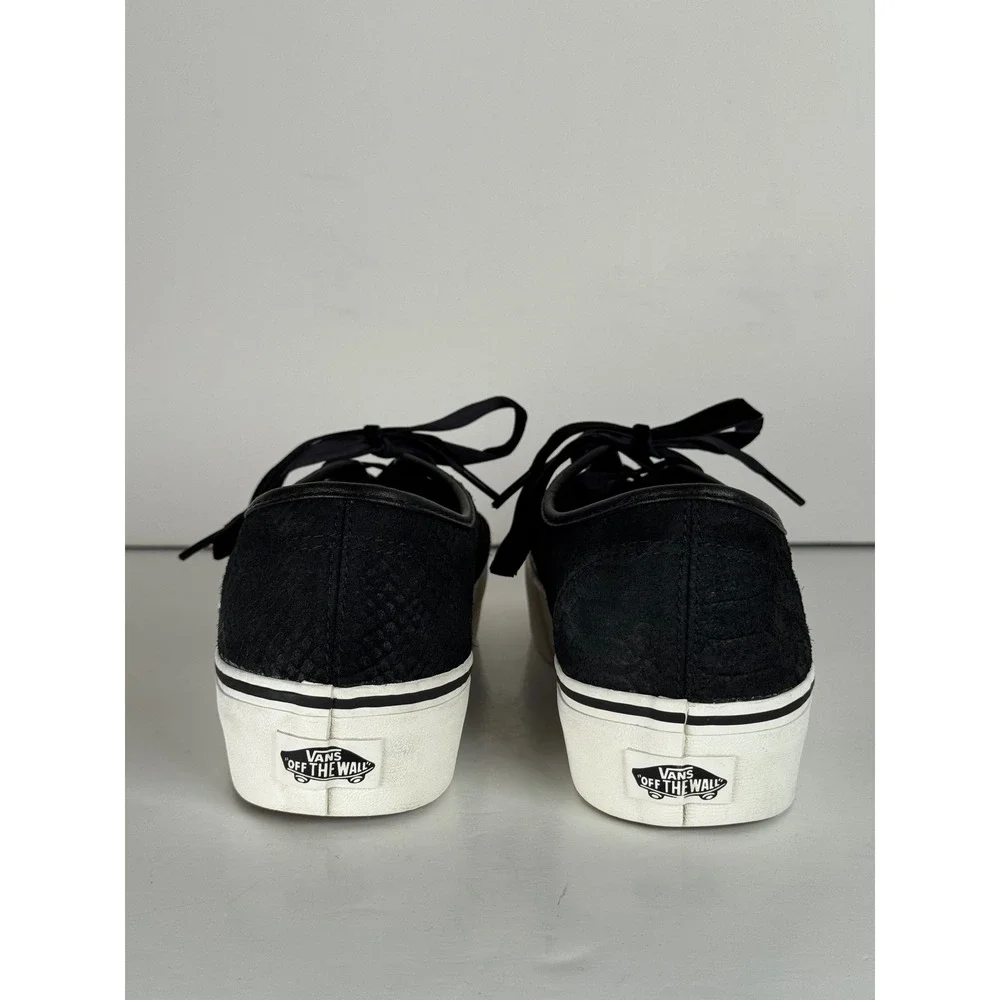 Vans Authentic Platform 2.0 Black Snakeskin Casual Comfort Shoes‎ W-9.5 M-8